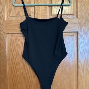 Never worn! Black Spaghetti Strap Bodysuit